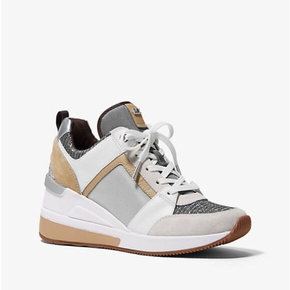 MICHAEL MICHAEL‎ KORS Georgie Mixed-Media Trainer Size 10